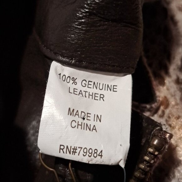 Chico's womens size 2 or Large reversible leather jacket, brown & animal print - Picture 13 of 15